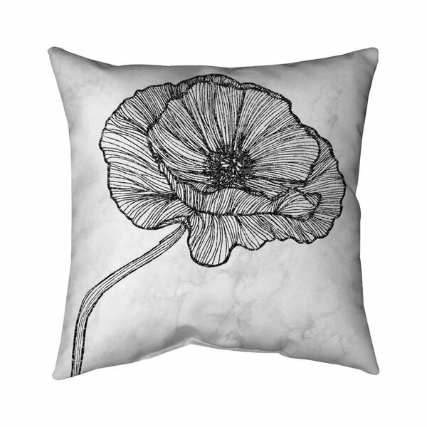 Fondo 26 x 26 in. Bright Poppy Flower-Double Sided Print Indoor Pillow FO2791755